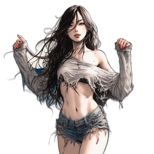 dress, fantasy art, concept art, comic book art, pixel art, monochrome, blue, dark transparent PNG cut-out