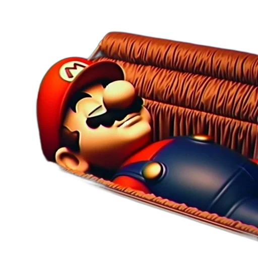 furniture, weapon, hat, food, 3d render, concept art, mario, lies transparent PNG cut-out