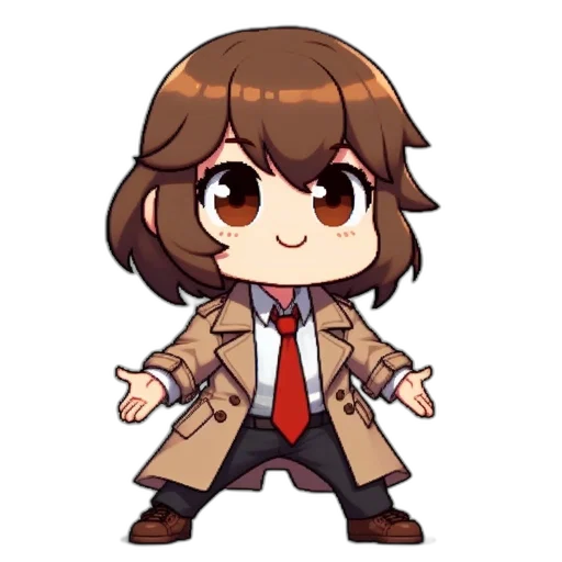 staff, jacket, creature, animal, pixel art, cartoon, anime, concept art transparent PNG cut-out