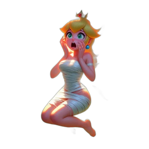dress, crown, creature, weapon, concept art, pixel art, 3d render, vaporwave transparent PNG cut-out