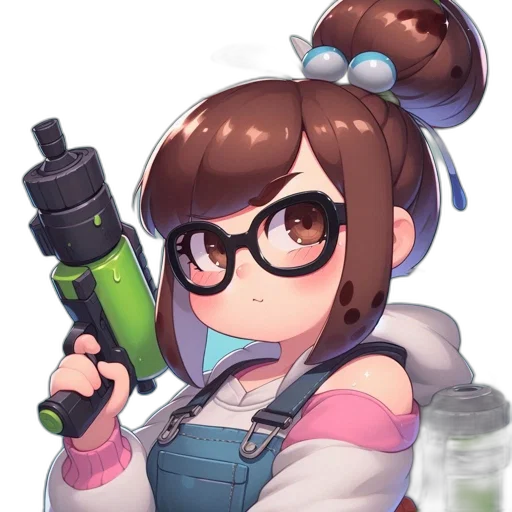 weapon, staff, bottle, robot, anime, concept art, pixel art, cartoon transparent PNG cut-out