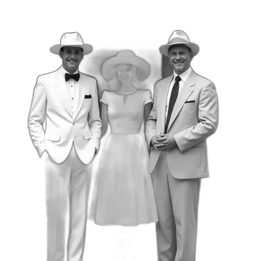 hat, dress, staff, concept art, 3d render, photorealistic, black, white transparent PNG cut-out