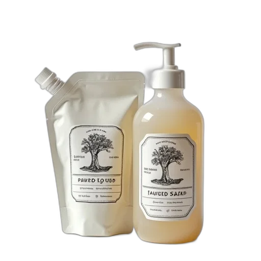 collection, toiletries, displayed, white, background, there, two, bottles transparent PNG cut-out