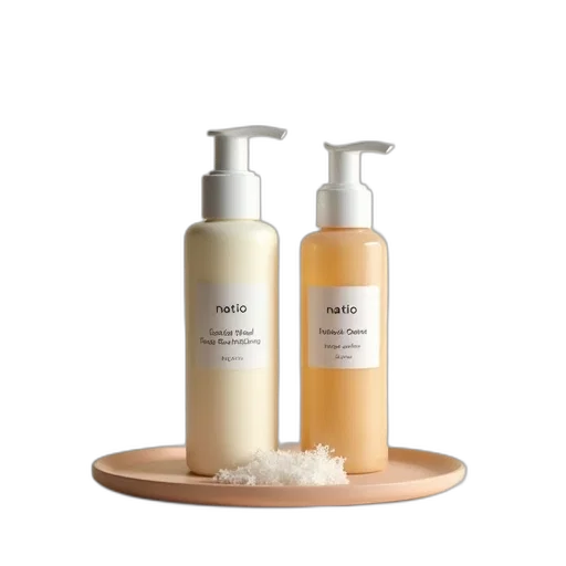 natio, facial, cleanser, hand, care, set transparent PNG cut-out