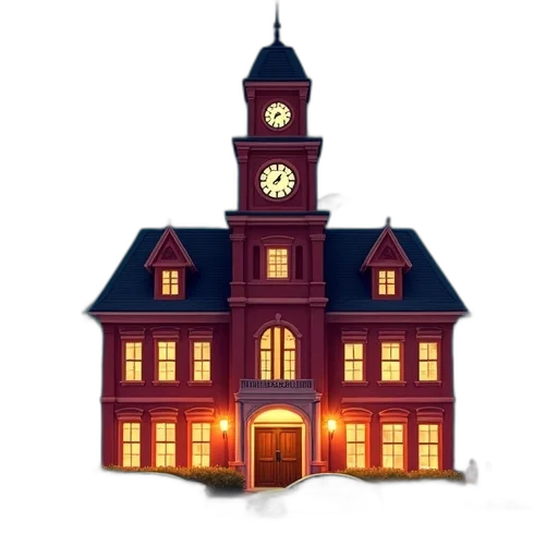 building, 3d render, concept art, pixel art, photorealistic, night, digital, illustration transparent PNG cut-out