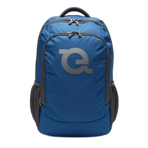 jacket, blue, grey, backpack, reflective, logo, front, zipper transparent PNG cut-out