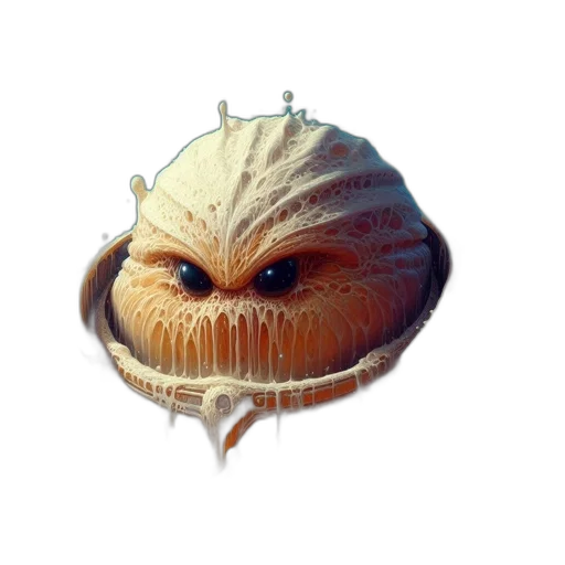 creature, mask, food, face, 3d render, concept art, photorealistic, fantasy art transparent PNG cut-out