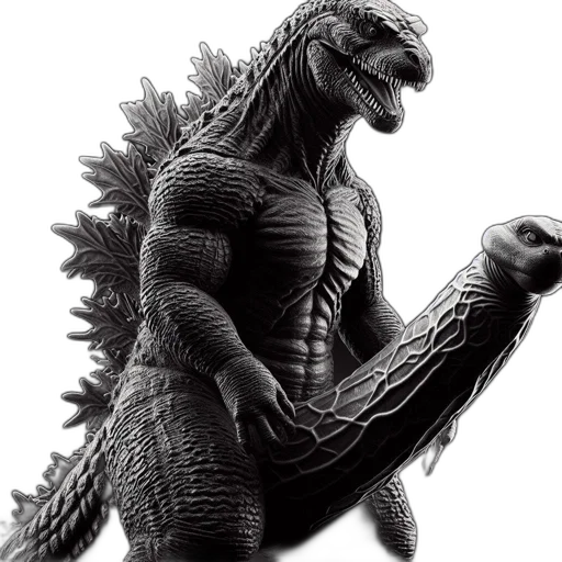 creature, animal, dragon, concept art, comic book art, 3d render, photorealistic, monochrome transparent PNG cut-out
