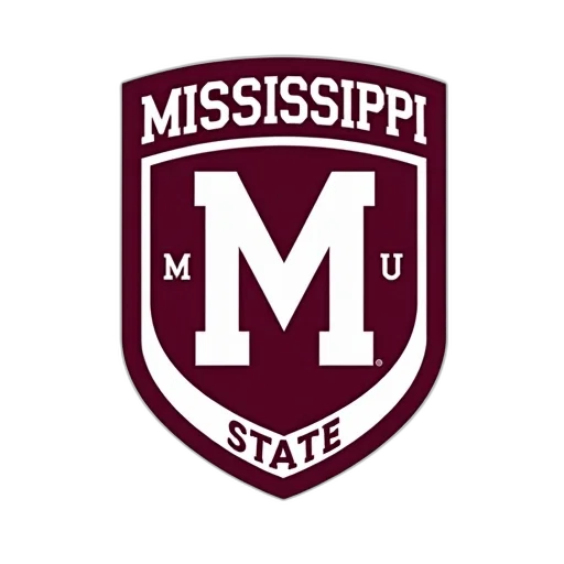 staff, stylized, logo, mississippi, state, university, featuring, shield transparent PNG cut-out