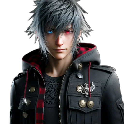 jacket, concept art, 3d render, photorealistic, fantasy art, dark, male, animated transparent PNG cut-out