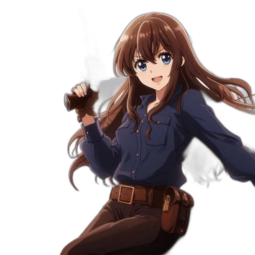 staff, weapon, jacket, sword, anime, cartoon, concept art, photorealistic transparent PNG cut-out