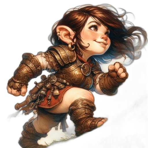 staff, fantasy art, concept art, comic book art, pixel art, earth tones, agile, armored transparent PNG cut-out