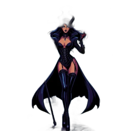 dress, staff, concept art, comic book art, fantasy art, pixel art, dark, hauntingly transparent PNG cut-out