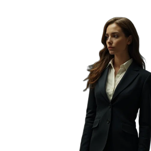 jacket, staff, office, girls transparent PNG cut-out