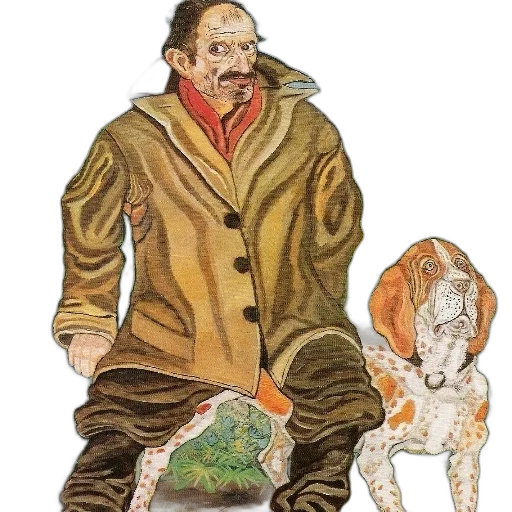 jacket, animal, staff, creature, concept art, watercolor, comic book art, snow transparent PNG cut-out