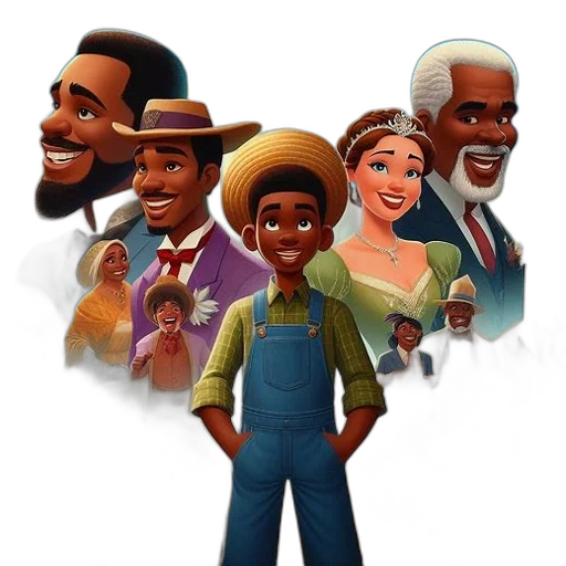 concept art, cartoon, comic book art, 3d render, animated, film, poster, shows transparent PNG cut-out