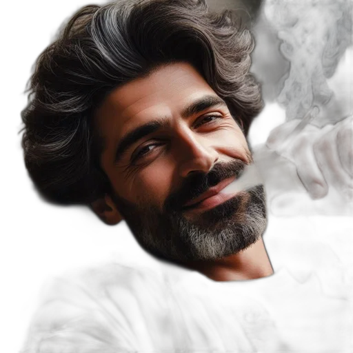 face, photorealistic, oil painting, pencil sketch, cartoon, introspective, portrait, man transparent PNG cut-out