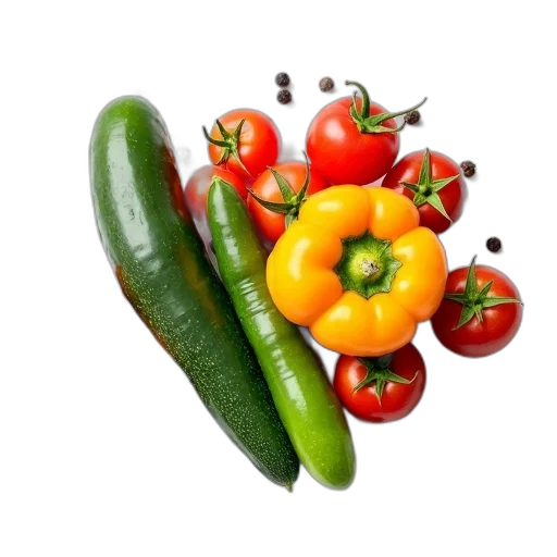 food, crown, weapon, photorealistic, 3d render, green, colorful, variety transparent PNG cut-out