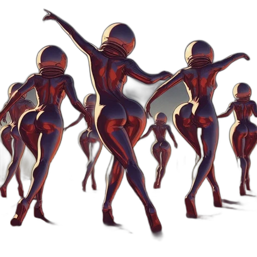 robot, concept art, 3d render, fantasy art, comic book art, outer space, neon lights, red transparent PNG cut-out