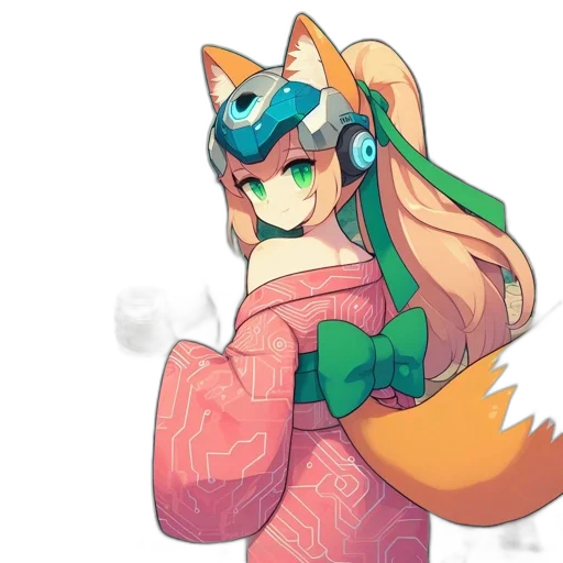 mask, robot, jacket, dragon, pixel art, anime, concept art, fantasy art transparent PNG cut-out