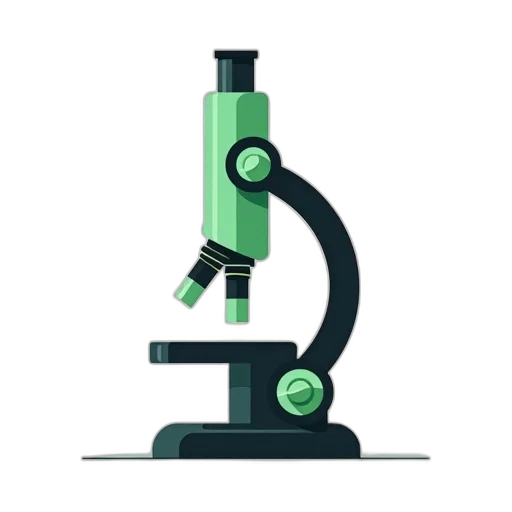 robot, pixel art, concept art, green, stylized, illustration, microscope, black transparent PNG cut-out
