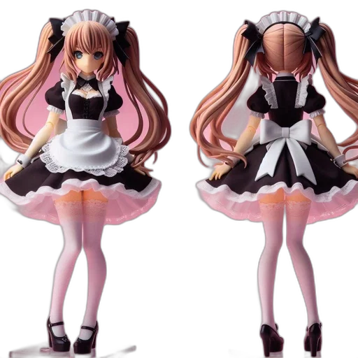 dress, 3d render, concept art, anime, cartoon, monochrome, dark, illustration transparent PNG cut-out