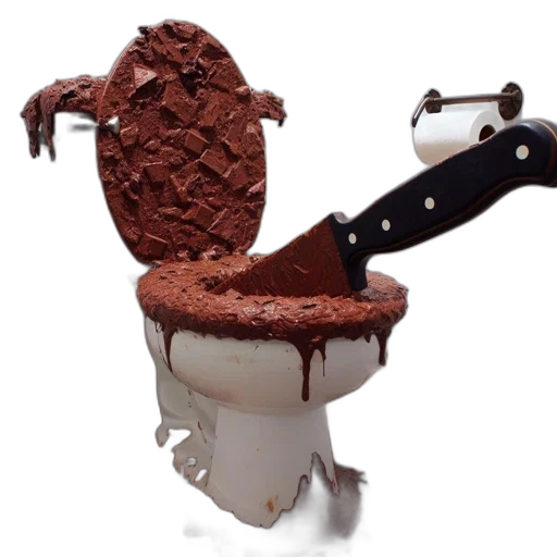food, furniture, weapon, robot, 3d render, photorealistic, unusual, scene transparent PNG cut-out