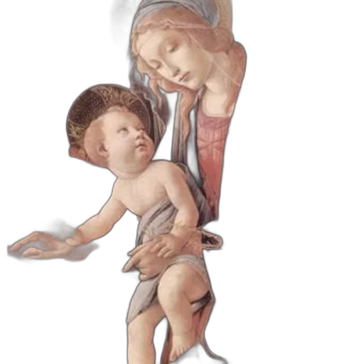photorealistic, oil painting, 3d render, renaissance, painting, depicts, virgin, mary transparent PNG cut-out