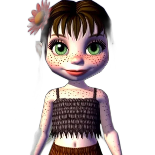 dress, jewelry, staff, creature, 3d render, concept art, cartoon, fantasy art transparent PNG cut-out