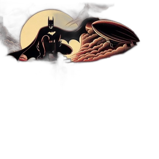 mask, comic book art, concept art, fantasy art, pixel art, dark, earth tones, batman transparent PNG cut-out