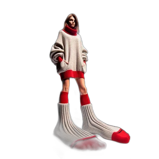 staff, shoes, jacket, 3d render, concept art, red, model, walks transparent PNG cut-out