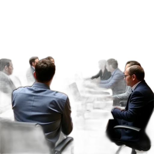 staff, group, people, gathered, around, table, conference, room transparent PNG cut-out