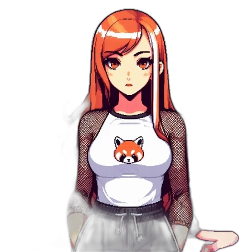 dress, creature, staff, animal, pixel art, anime, cartoon, concept art transparent PNG cut-out