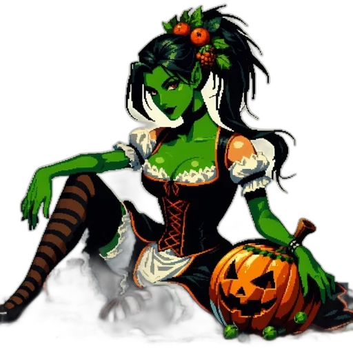 dragon, dress, staff, fantasy art, concept art, pixel art, cartoon, green transparent PNG cut-out