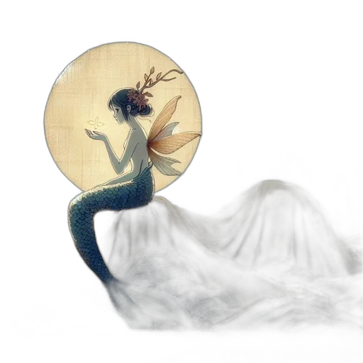 dragon, mask, creature, hair, concept art, fantasy art, photorealistic, watercolor transparent PNG cut-out