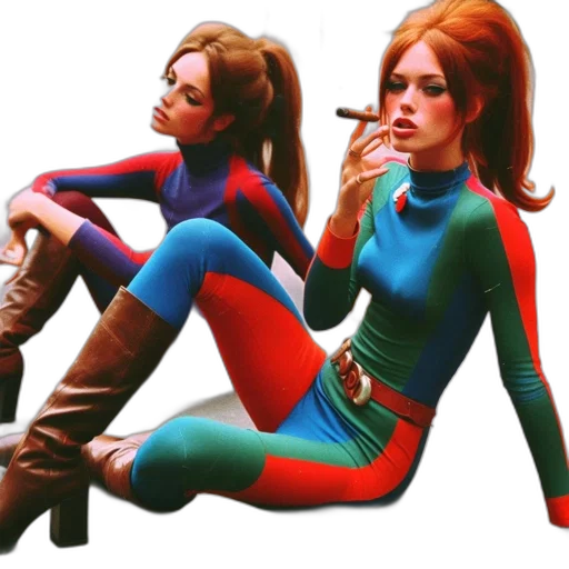 comic book art, concept art, photorealistic, fantasy art, colorful, red, neon, two transparent PNG cut-out