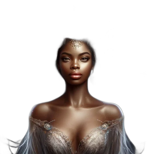 dress, face, crown, jewelry, fantasy art, concept art, comic book art, photorealistic transparent PNG cut-out