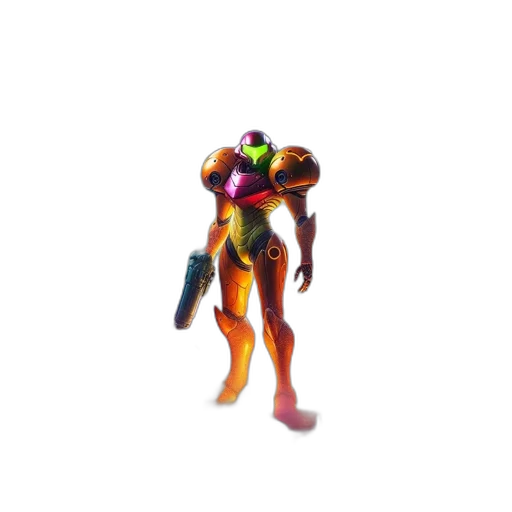 robot, weapon, creature, animal, 3d render, concept art, pixel art, vaporwave transparent PNG cut-out