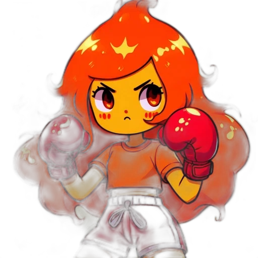 pixel art, concept art, cartoon, anime, fire, animated, figure, fiery transparent PNG cut-out
