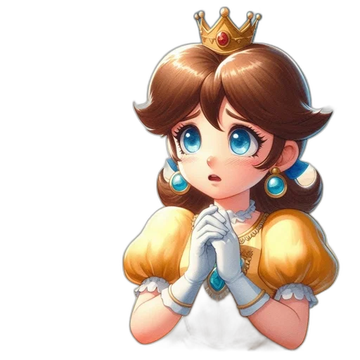 crown, staff, dress, face, pixel art, concept art, fantasy art, 3d render transparent PNG cut-out