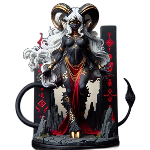 fantasy art, concept art, intricately, designed, statue, female, figure, dressed transparent PNG cut-out