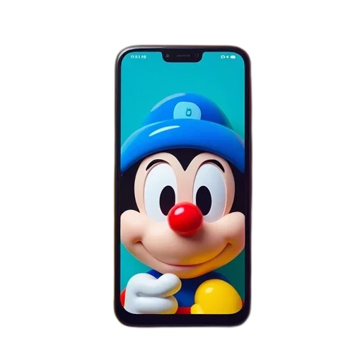 animal, face, creature, 3d render, concept art, photorealistic, blue, smartphone transparent PNG cut-out