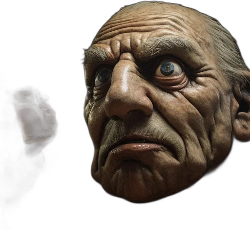 mask, face, creature, umbrella, 3d render, concept art, photorealistic, outer space transparent PNG cut-out