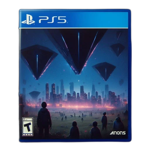 concept art, cyberpunk, anons, ps5, game, cover, features, futuristic transparent PNG cut-out