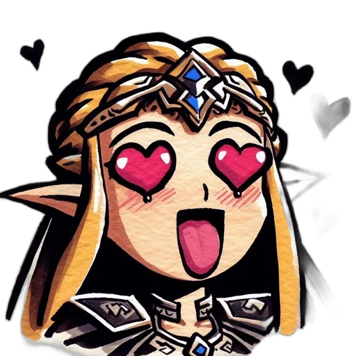 crown, face, pixel art, concept art, anime, animated, character, expressing transparent PNG cut-out