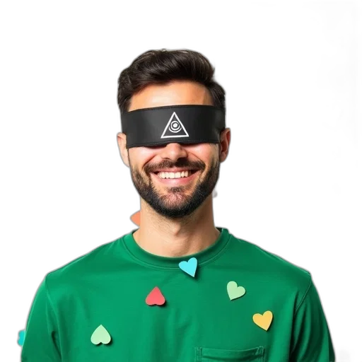mask, staff, jacket, face, 3d render, concept art, green, man transparent PNG cut-out