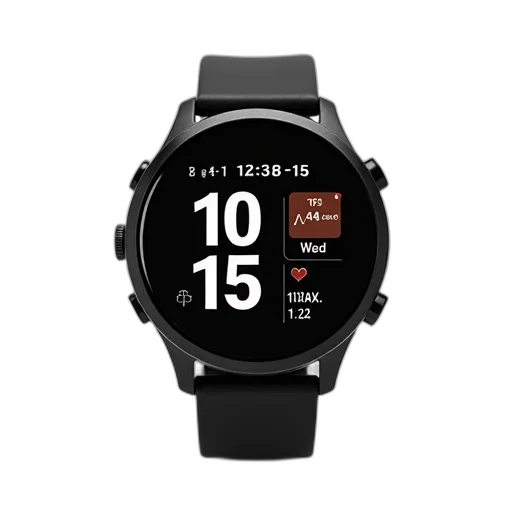 black, digital, watch, strap, displayed, against, white, background transparent PNG cut-out