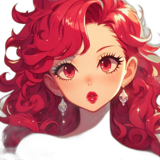 crown, face, jewelry, hair, anime, pixel art, cartoon, fantasy art transparent PNG cut-out