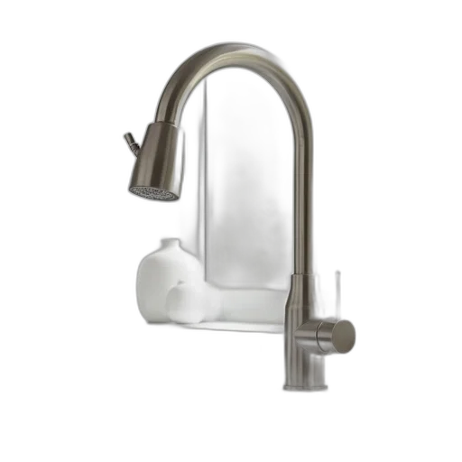 3d render, delta, faucet, pull, down, kitchen, sprayer, vibrant transparent PNG cut-out