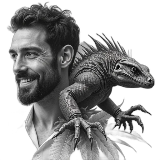 dragon, creature, animal, fantasy art, concept art, photorealistic, pencil sketch, image transparent PNG cut-out